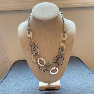 Leopard and Silver Link necklace